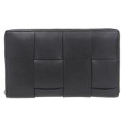 Pre-owned Leather wallets Bottega Veneta Vintage , Black , Dames