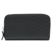 Pre-owned Leather wallets Gucci Vintage , Black , Dames