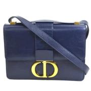 Pre-owned Leather dior-bags Dior Vintage , Blue , Dames