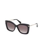 Shiny Black Gradient Smoke Zonnebril Max Mara , Black , Dames