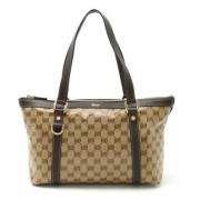 Pre-owned Canvas gucci-bags Gucci Vintage , Beige , Dames