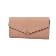 Pre-owned Leather wallets Louis Vuitton Vintage , Pink , Dames