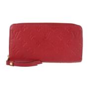 Pre-owned Leather wallets Louis Vuitton Vintage , Red , Dames