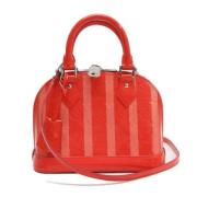 Pre-owned Leather handbags Louis Vuitton Vintage , Red , Dames