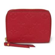 Pre-owned Fabric wallets Louis Vuitton Vintage , Red , Dames