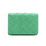 Pre-owned Leather wallets Bottega Veneta Vintage , Green , Dames