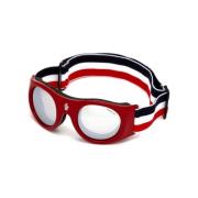 Rode acetaat unisex zonnebril Moncler , Red , Unisex