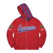 Spider Web Zip Up Hoodie Rood Supreme , Red , Heren