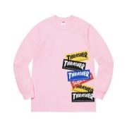 Limited Edition Multi Logo Longsleeve Supreme , Pink , Heren