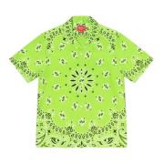 Limited Edition Bandana Zijden Shirt Supreme , Green , Heren