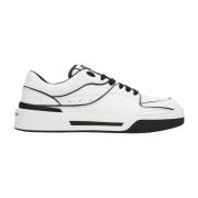 Witte Leren Sneakers met Logotong Dolce & Gabbana , White , Heren