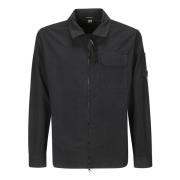 Gabardine Zipped Overshirt Jack C.p. Company , Blue , Heren