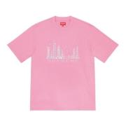 Roze Skyline Grafische T-shirt Limited Edition Supreme , Pink , Heren