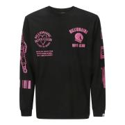 Zwarte longsleeve T-shirt met roze opdruk Billionaire Boys Club , Blac...