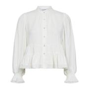 Feminine Shirt Blouse met Pofmouwen Co'Couture , White , Dames