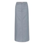 Hoge Taille Split Rok Lichtblauw Gestuz , Blue , Dames