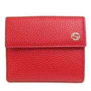 Pre-owned Leather wallets Gucci Vintage , Red , Dames