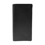 Pre-owned Leather wallets Louis Vuitton Vintage , Black , Dames