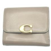 Pre-owned Leather wallets Coach Pre-owned , Beige , Dames