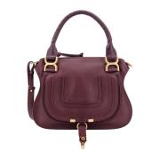 Paarse Leren Handtas met Ritssluiting Chloé , Purple , Dames