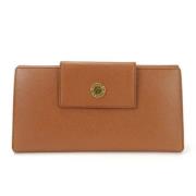 Pre-owned Leather wallets Bvlgari Vintage , Brown , Dames