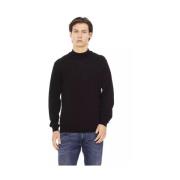 Monogram Turtleneck Trui Baldinini , Black , Heren