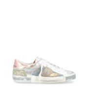 Zilverblauw en goud Sneakers Philippe Model , Multicolor , Dames