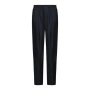 Zwarte Wol Kasjmier Broek Giorgio Armani , Black , Heren