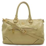 Pre-owned Leather prada-bags Prada Vintage , Beige , Dames