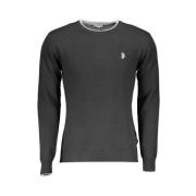 Luxe Crew Neck Sweater Zwart U.s. Polo Assn. , Black , Heren