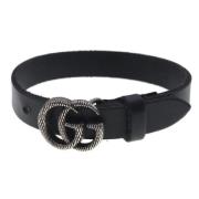 Pre-owned Leather bracelets Gucci Vintage , Black , Dames