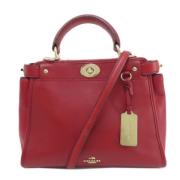 Pre-owned Leather handbags Coach Pre-owned , Red , Dames