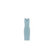 Lichtblauwe Heart Neckline Mouwloze Jurk Nina Ricci , Blue , Dames