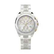 Chrono Lady Zilveren Quartz Horloge Versace , Gray , Dames