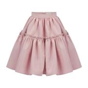 Roze Taffeta Midi Babydoll Rok Nina Ricci , Pink , Dames