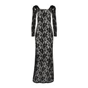 Zwart Pailletten Kantjurk Nina Ricci , Black , Dames