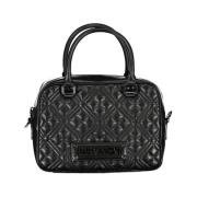 Zwarte Polyethyleen Handtas met Contrastdetails Love Moschino , Black ...