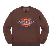 Bruine Jacquard Logo Sweater Limited Edition Supreme , Brown , Heren