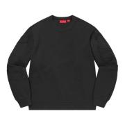 Zwarte Tonal Applique Crewneck Limited Edition Supreme , Black , Heren