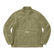 Beperkte oplage Half Zip Pullover Licht olijf Supreme , Green , Heren