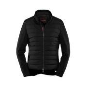 Gewatteerde blouson met sportieve gebreide stof Moorer , Black , Heren