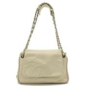 Pre-owned Leather chanel-bags Chanel Vintage , Beige , Dames