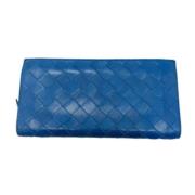 Pre-owned Leather wallets Bottega Veneta Vintage , Blue , Heren