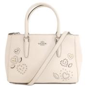 Pre-owned Leather handbags Coach Pre-owned , Beige , Dames