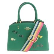 Pre-owned Leather handbags Coach Pre-owned , Green , Dames