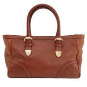 Pre-owned Leather totes Gucci Vintage , Brown , Dames