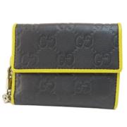 Pre-owned Leather wallets Gucci Vintage , Black , Dames