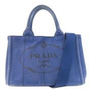 Pre-owned Canvas handbags Prada Vintage , Blue , Dames