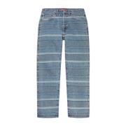 Gelaagde Blauwe Denim Jeans Supreme , Blue , Heren