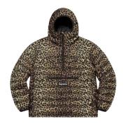 Leopard Micro Down Hooded Pullover Supreme , Brown , Heren